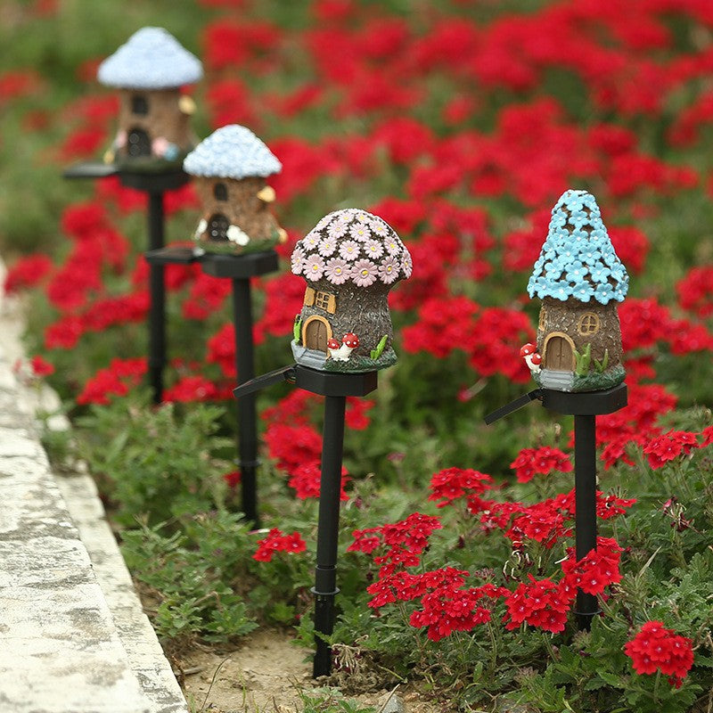 Miniature Hand-Painted Resin Mushroom Fairy House Garden Ornament | Thrascher