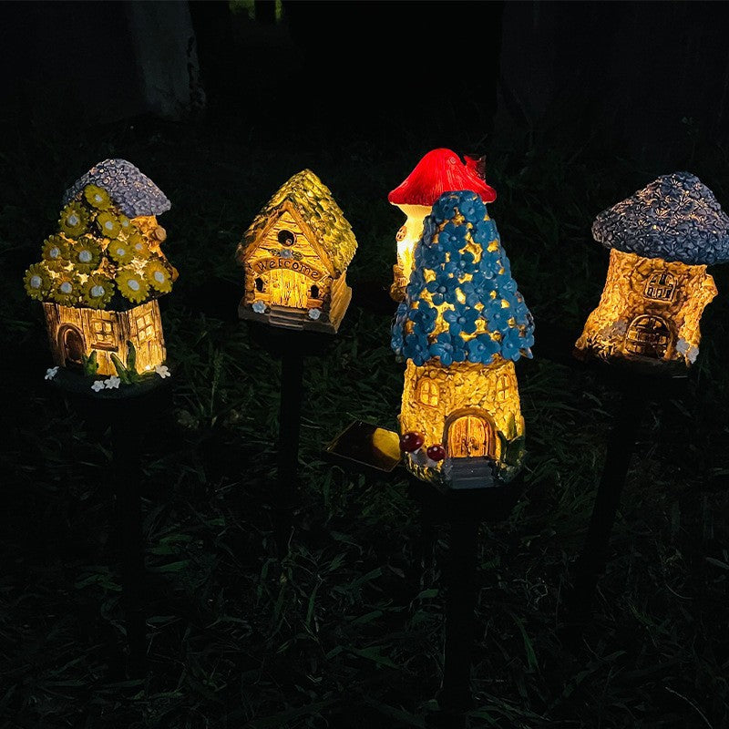 Miniature Hand-Painted Resin Mushroom Fairy House Garden Ornament | Thrascher