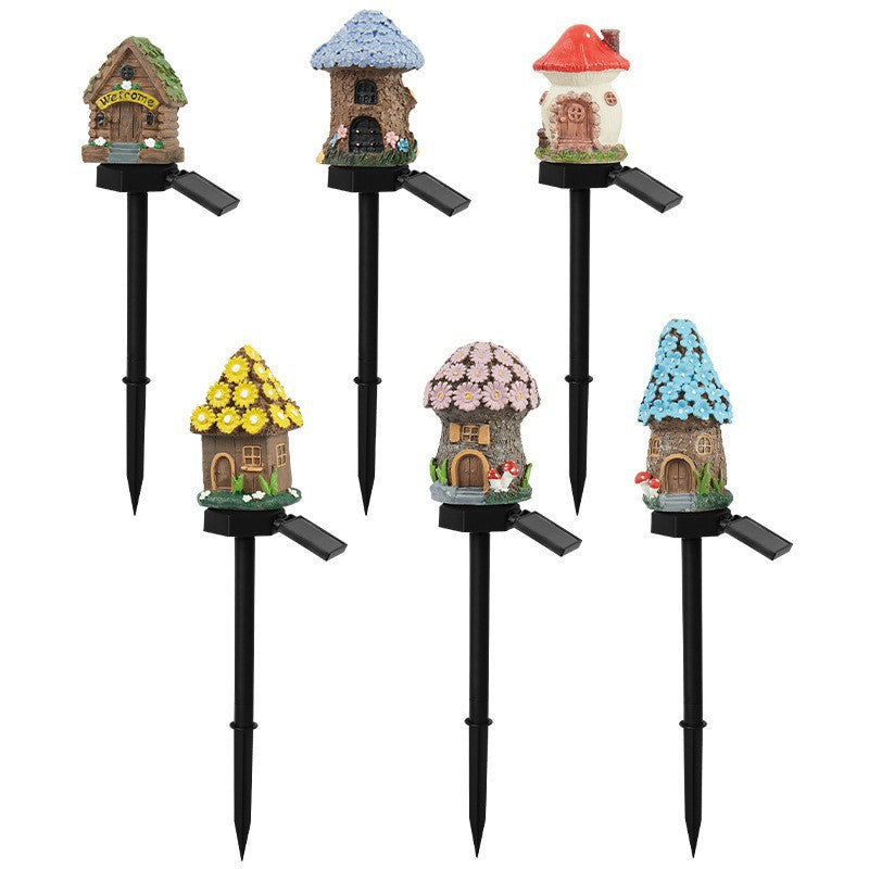 Miniature Hand-Painted Resin Mushroom Fairy House Garden Ornament | Thrascher