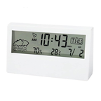 Minimalist Digital Alarm Clock with Date, Temperature & Humidity Display, view 2