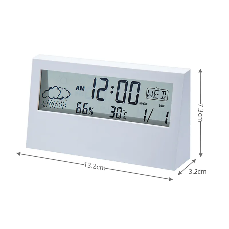 Minimalist Digital Alarm Clock with Date, Temperature & Humidity Display, view 4