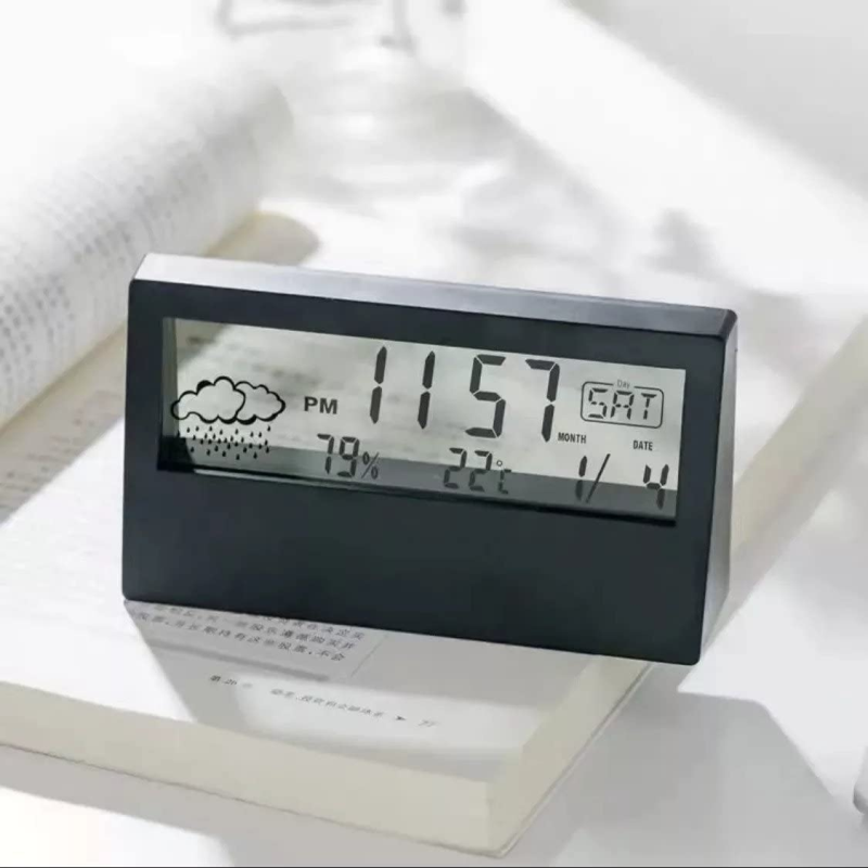 Minimalist Digital Alarm Clock with Date, Temperature & Humidity Display, view 5