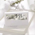 Minimalist Digital Alarm Clock with Date, Temperature & Humidity Display
