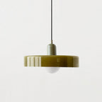 Minimalistic Ceramic Pendant Lamp with Layered Bell Shade | Thrascher