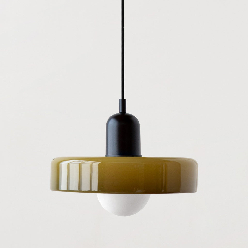 Minimalistic Ceramic Pendant Lamp with Layered Bell Shade | Thrascher