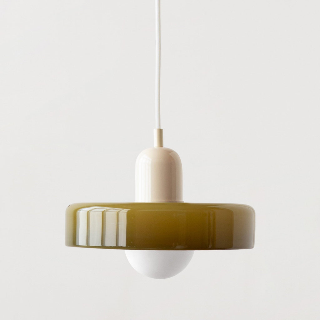 Minimalistic Ceramic Pendant Lamp with Layered Bell Shade | Thrascher
