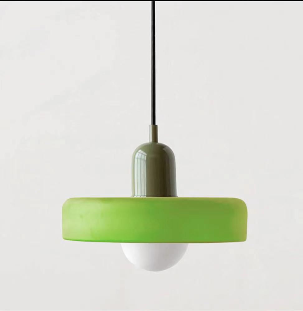 Minimalistic Ceramic Pendant Lamp with Layered Bell Shade | Thrascher