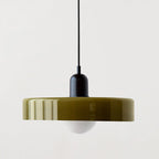 Minimalistic Ceramic Pendant Lamp with Layered Bell Shade | Thrascher