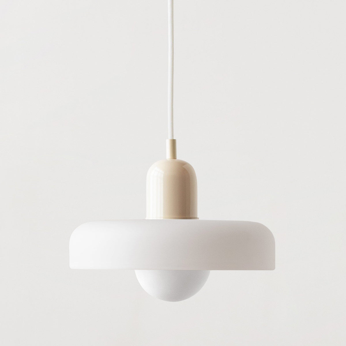 Minimalistic Ceramic Pendant Lamp with Layered Bell Shade | Thrascher