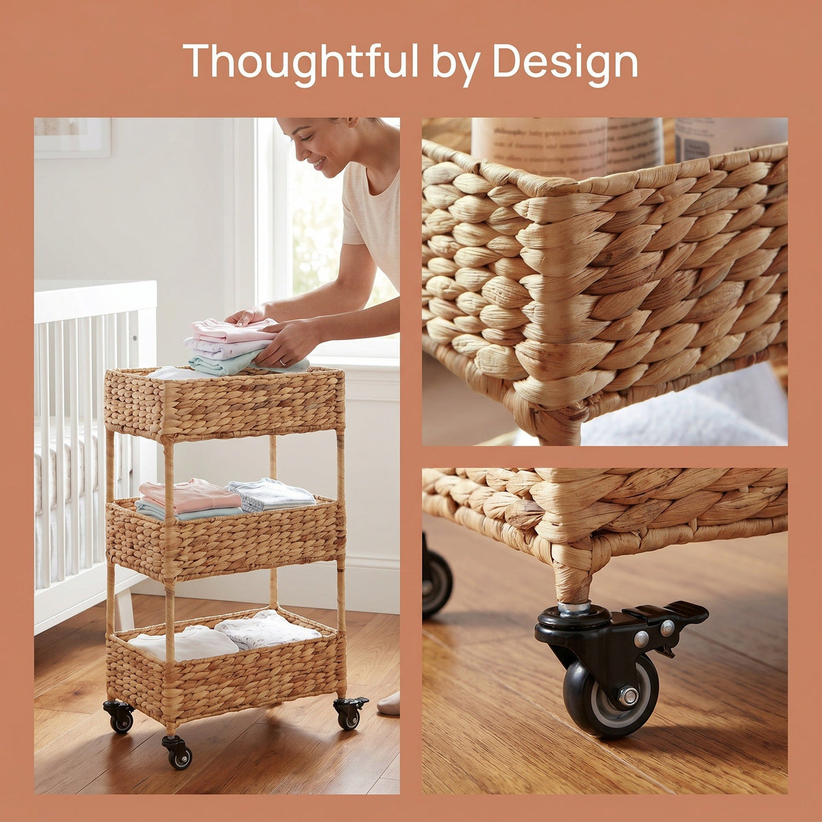 Mobile Storage Cart made of Natural Fabric | Thrascher