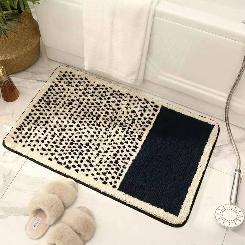 Modern Abstract Pattern Bath Mat with Non-Slip Latex Backing, view 3