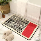 Modern Abstract Pattern Bath Mat with Non-Slip Latex Backing, view 4