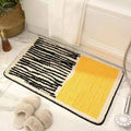 Modern Abstract Pattern Bath Mat with Non-Slip Latex Backing