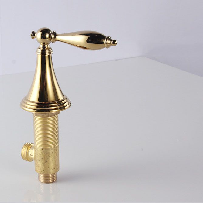 Modern Brass Widespread Bathroom Sink Faucet, 2 Handles, Low Arc, view 5