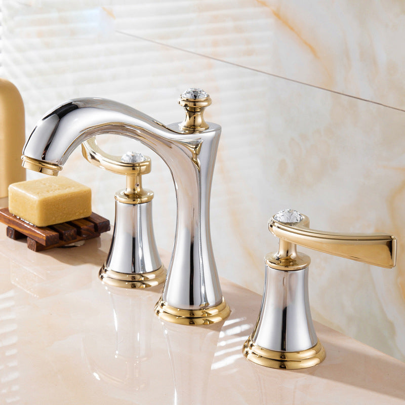 Modern Copper Vessel Faucet, 2 Knob Handles, Low Arc, 7 in