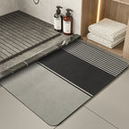 Modern Geometric Bath Mat Polyester Textile Non Slip | Thrascher