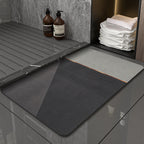 Modern Geometric Bath Mat Polyester Textile Non Slip | Thrascher