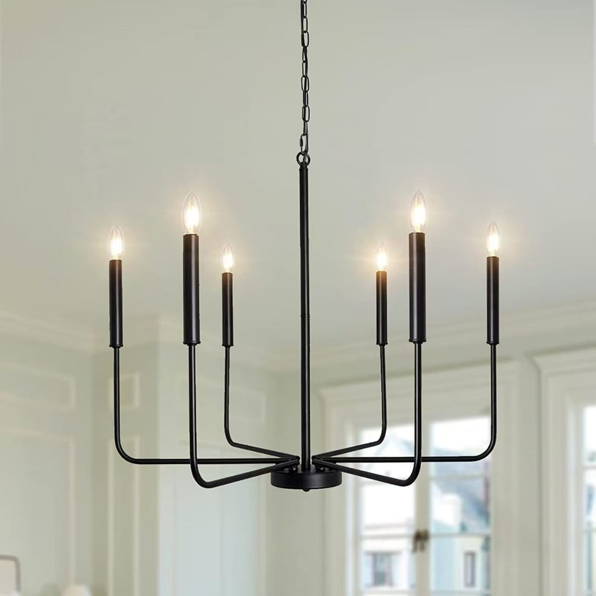 Modern Industrial Multi-Armed Minimalist Candle Holder Chandelier Pendant Light | Thrascher
