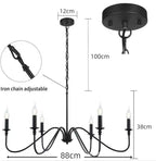 Modern Industrial Multi-Armed Minimalist Candle Holder Chandelier Pendant Light | Thrascher