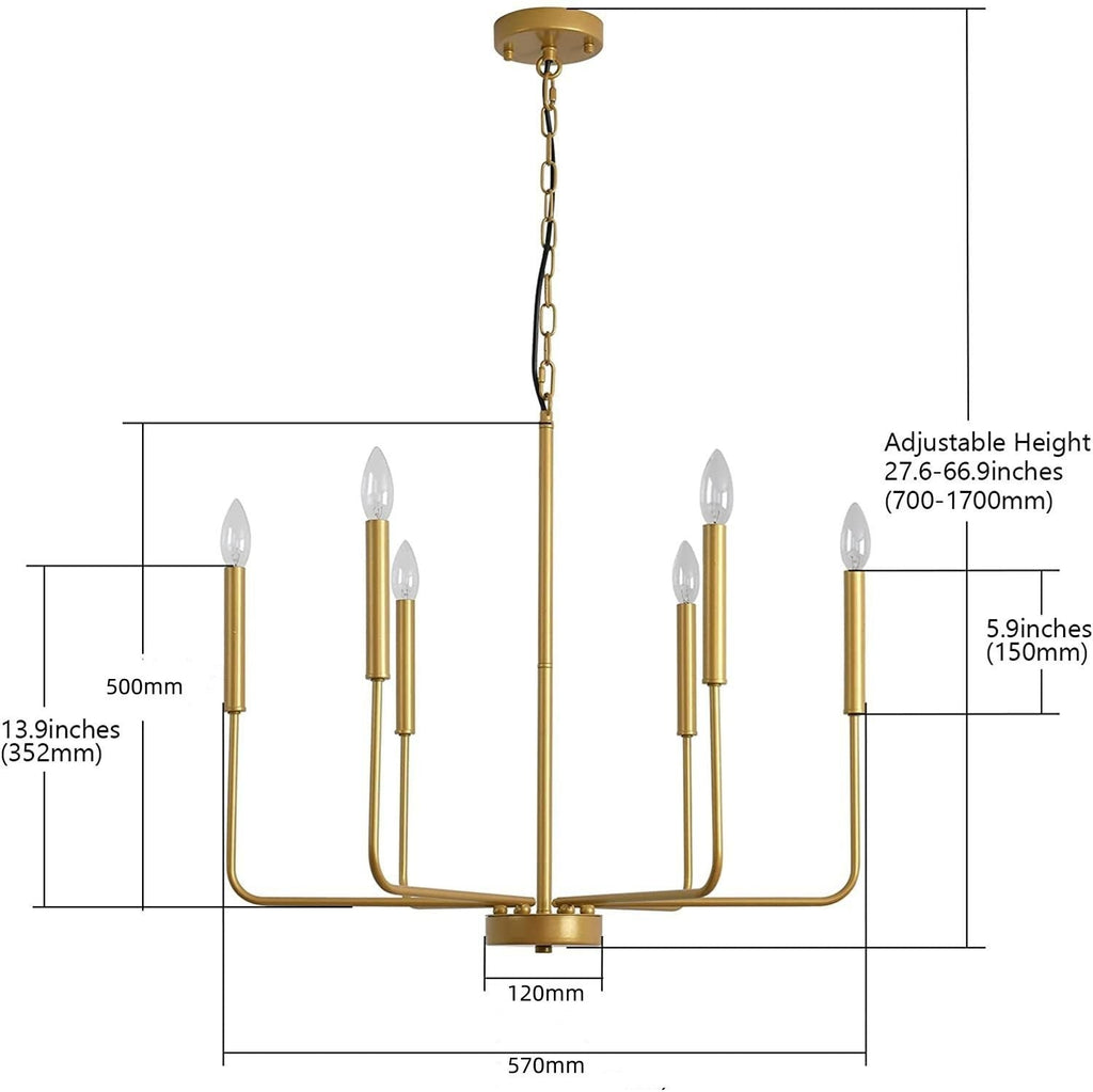 Modern Industrial Multi-Armed Minimalist Candle Holder Chandelier Pendant Light | Thrascher