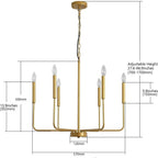 Modern Industrial Multi-Armed Minimalist Candle Holder Chandelier Pendant Light | Thrascher