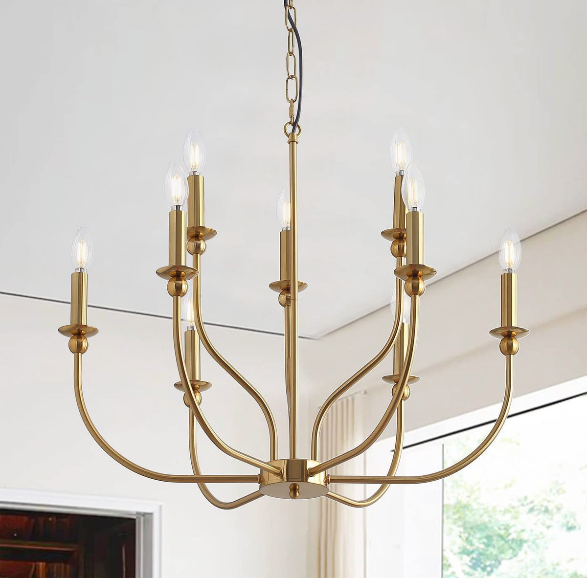 Modern Industrial Multi-Armed Minimalist Candle Holder Chandelier Pendant Light | Thrascher