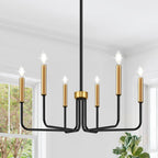 Modern Industrial Multi-Armed Minimalist Candle Holder Chandelier Pendant Light | Thrascher