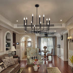Modern Industrial Multi-Armed Minimalist Candle Holder Chandelier Pendant Light | Thrascher