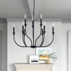 Modern Industrial Multi-Armed Minimalist Candle Holder Chandelier Pendant Light | Thrascher
