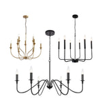 Modern Industrial Multi-Armed Minimalist Candle Holder Chandelier Pendant Light | Thrascher