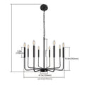 Modern Industrial Multi-Armed Minimalist Candle Holder Chandelier Pendant Light | Thrascher