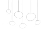 Modern Multi-Level LED Pendant Light with Satin Oval Disc Shades | Thrascher