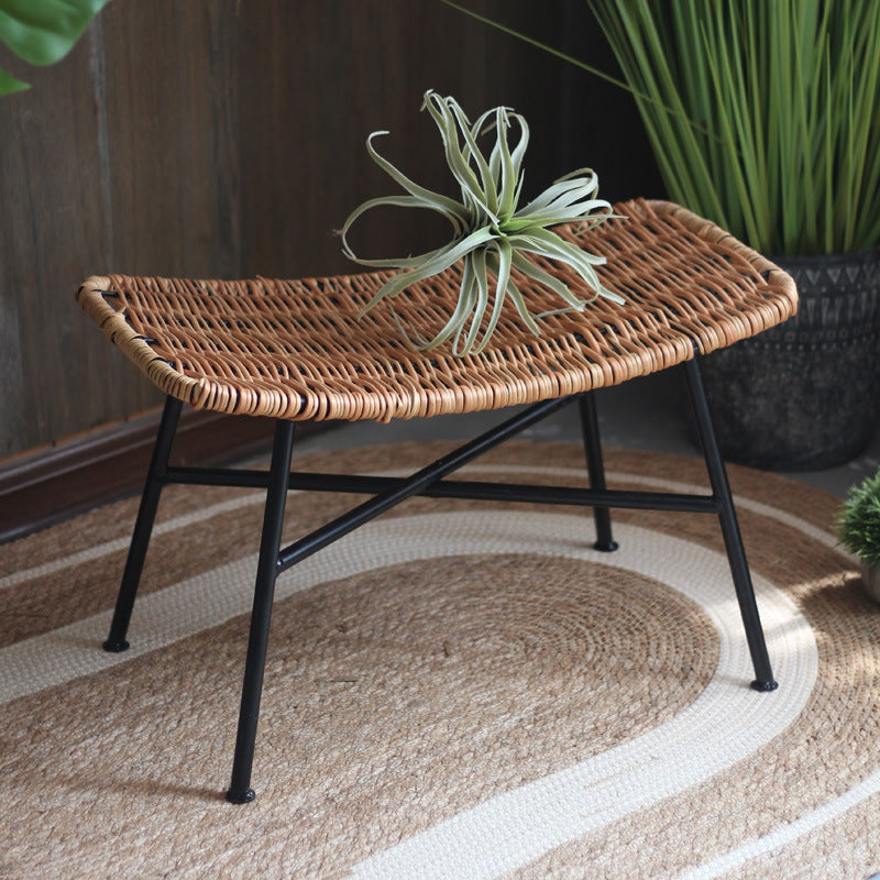 Modern Stool made of Woven Rattan | Thrascher