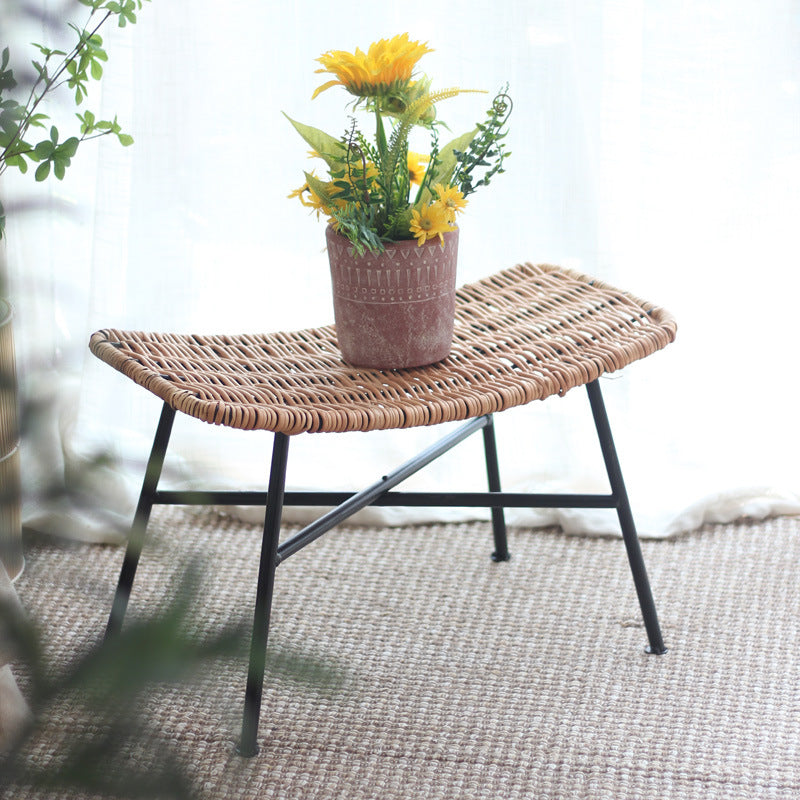 Modern Stool made of Woven Rattan | Thrascher