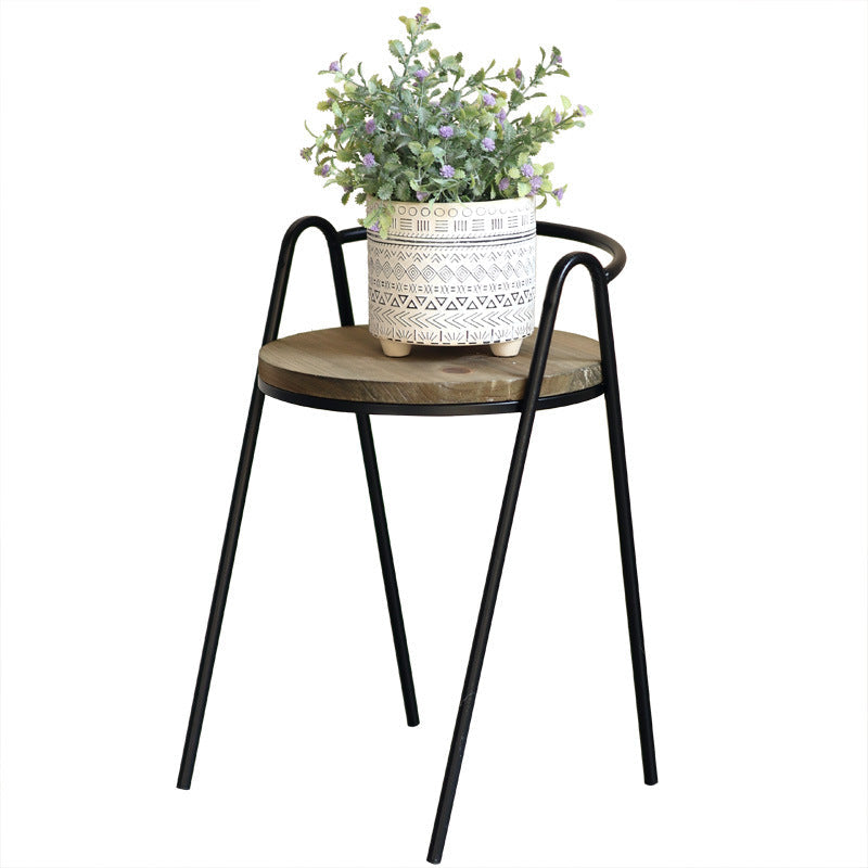 Modern Stool with Wooden Seat | Thrascher