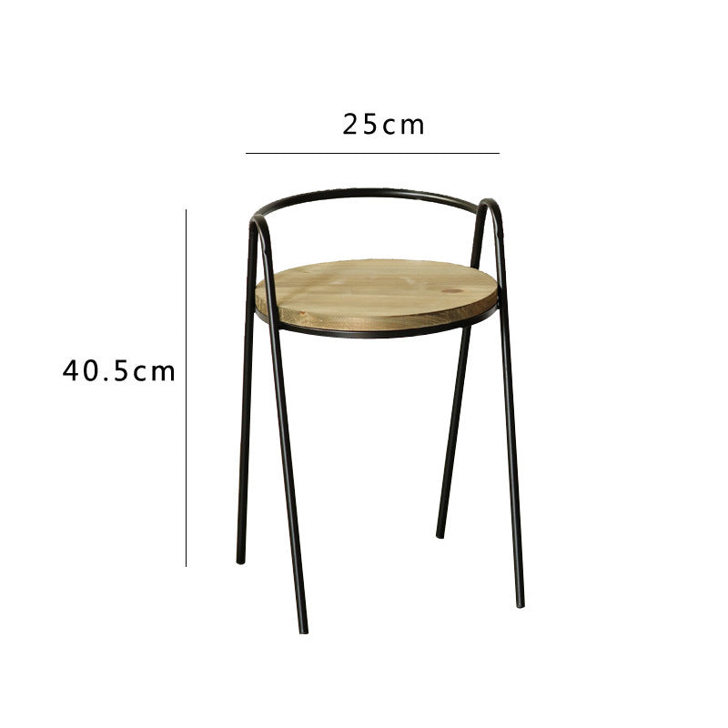 Modern Stool with Wooden Seat | Thrascher