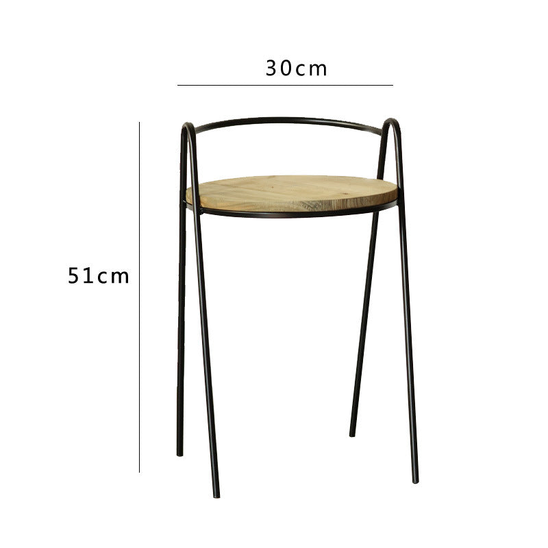 Modern Stool with Wooden Seat | Thrascher