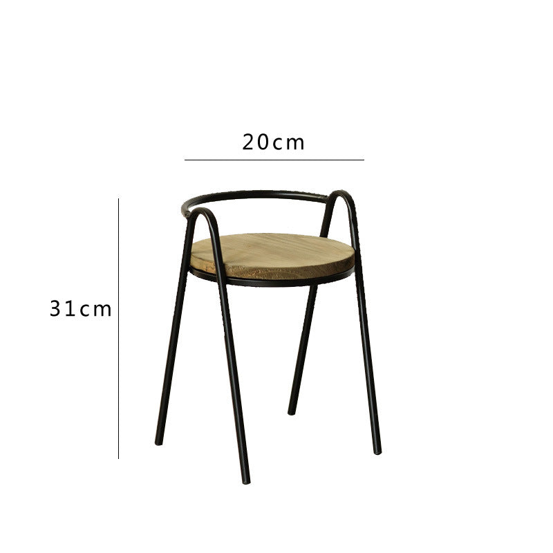 Modern Stool with Wooden Seat | Thrascher
