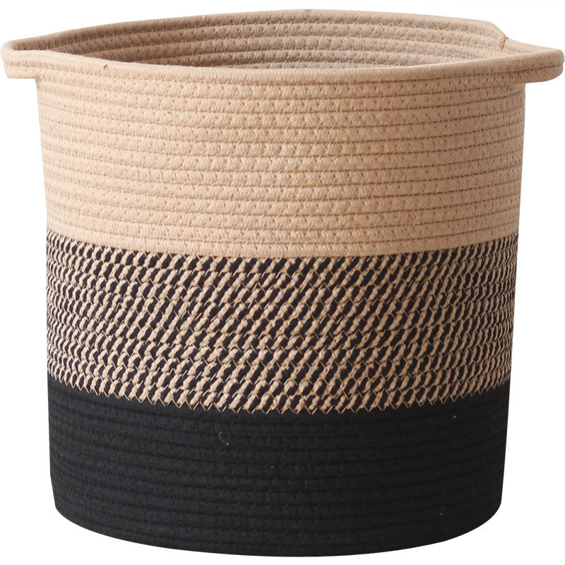 Modern Storage Basket with Gray Knit Pattern | Thrascher