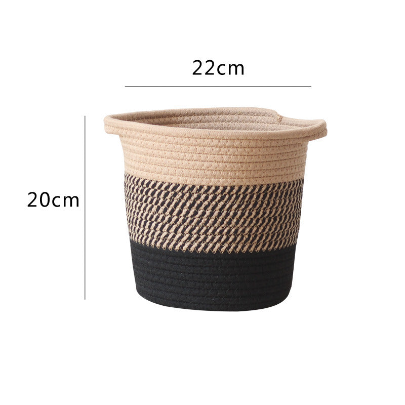 Modern Storage Basket with Gray Knit Pattern | Thrascher