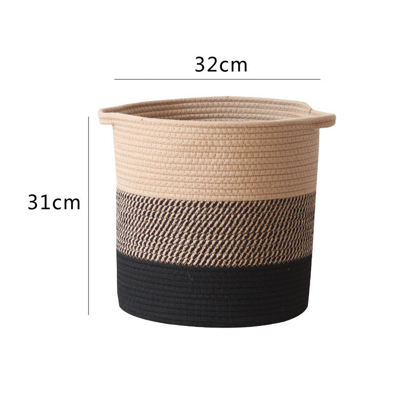 Modern Storage Basket with Gray Knit Pattern | Thrascher