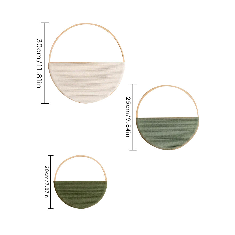Modern Wall Art Piece made of Macrame and Wood | Thrascher