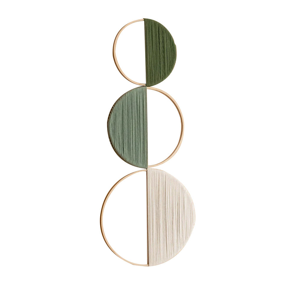 Modern Wall Art Piece made of Macrame and Wood | Thrascher