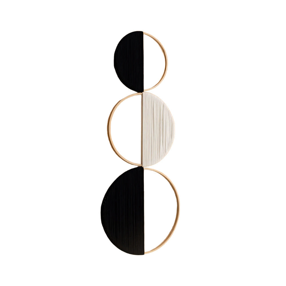 Modern Wall Art Piece made of Macrame and Wood | Thrascher