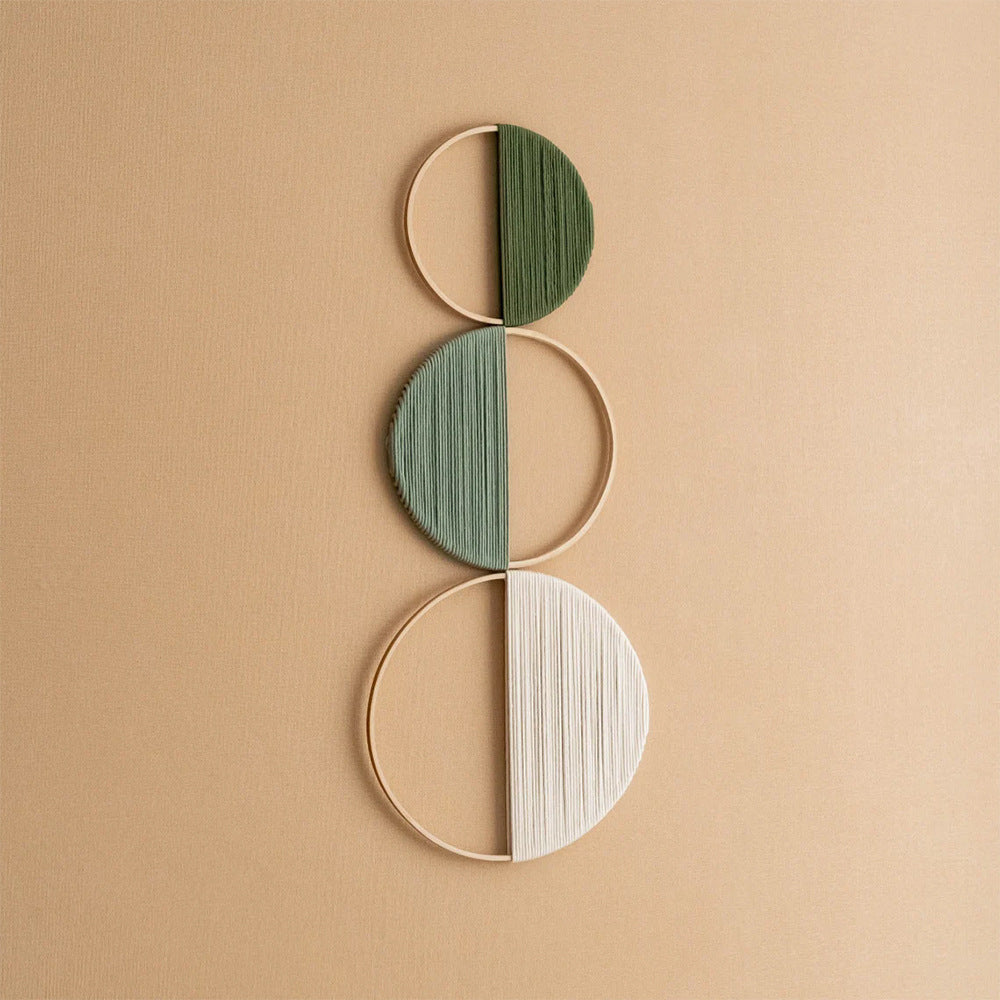 Modern Wall Art Piece made of Macrame and Wood | Thrascher