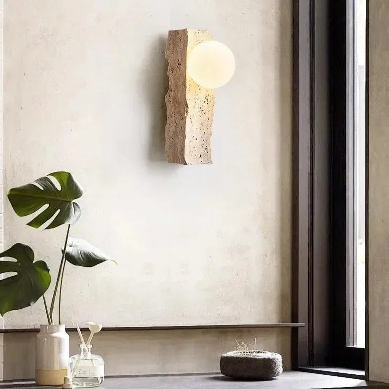 Mossbrook Travertine Wall Lamp