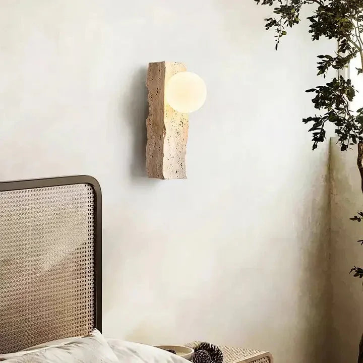 Mossbrook Travertine Wall Lamp