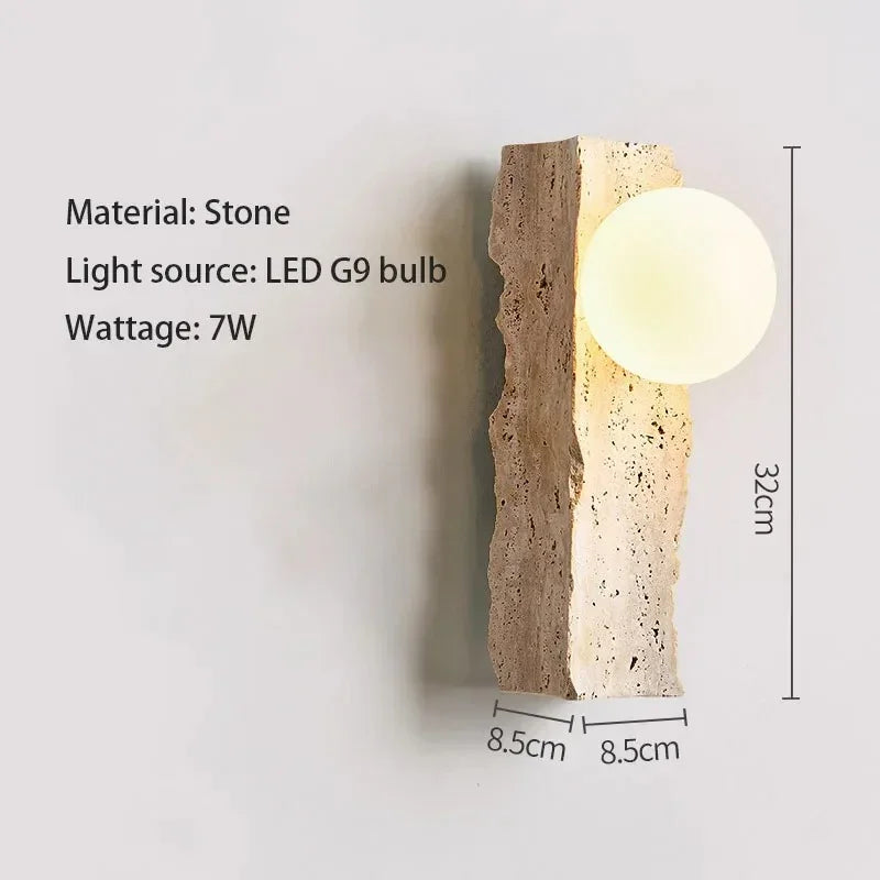 Mossbrook Travertine Wall Lamp