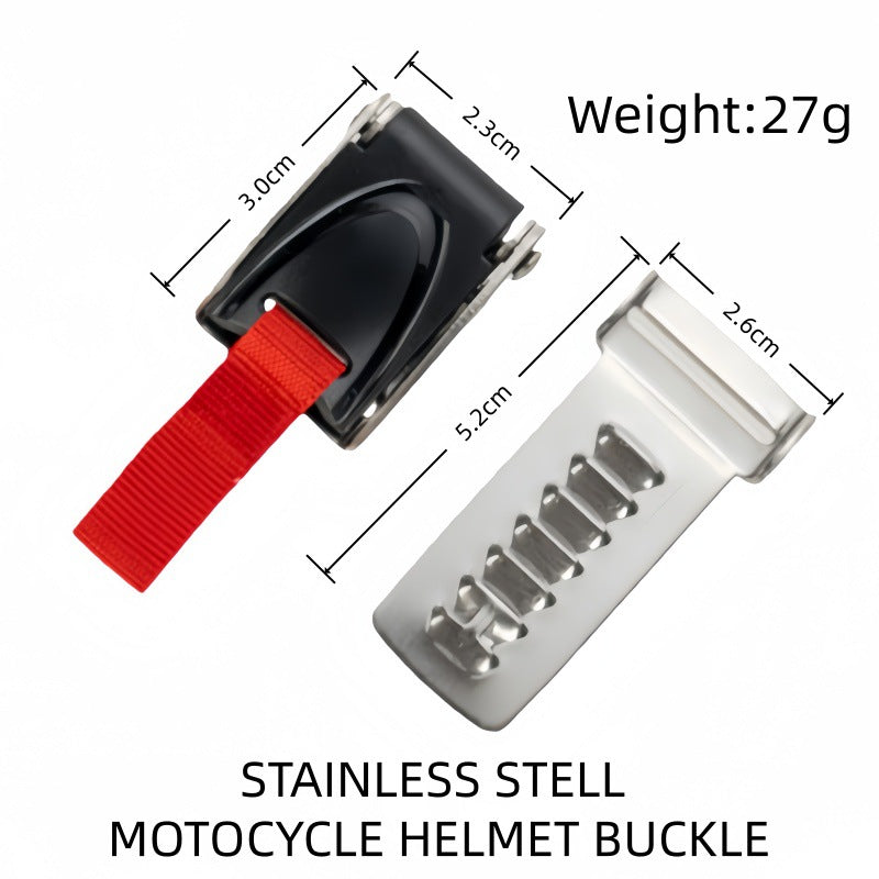 Motorcycle Helmet Quick-Release Buckle, Stainless Steel, 27 g