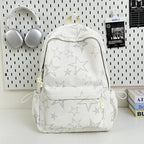 Multi-Functional Star-Patterned School Backpack with Front Pocket